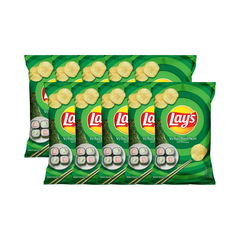 Lốc 10 gói snack khoai tây Lay's vị tảo biển Nori 32g
