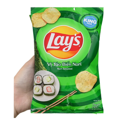 Lốc 10 gói snack khoai tây Lay's vị tảo biển Nori 54g