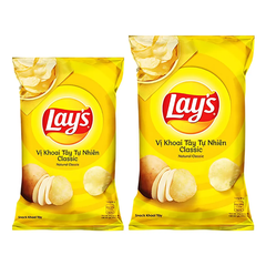 Lốc 10 gói snack khoai tây Lay's vị tự nhiên 54g