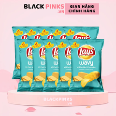 Lốc 10 gói snack khoai tây Lay's Wavy vị phô mai Cheddar 54g
