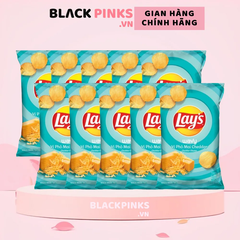 Lốc 10 gói snack khoai tây Lay's Wavy vị phô mai Cheddar 90g
