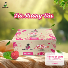 Lốc 12 chai trà Greentime hương vải 350ml