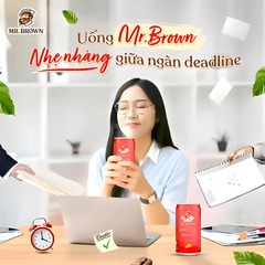 Lốc 12 lon cà phê Mr.Brown Cappuccino 240ml