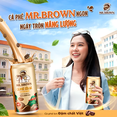 Lốc 12 lon cà phê sữa đá Mr.Brown 240ml