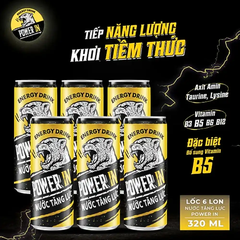 Lốc 12 lon nước tăng lực Power In 320ml