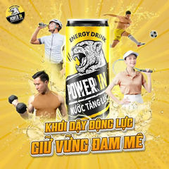 Lốc 12 lon nước tăng lực Power In 320ml