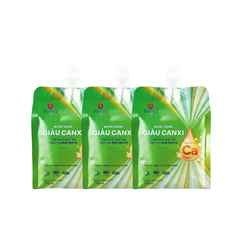 Lốc 12 túi nước uống giàu canxi Fujiwa vị chanh 270ml