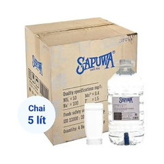Lốc 2 bình nước uống tinh khiết Sapuwa 5L