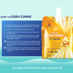 Lốc 24 túi nước uống giàu canxi Fujiwa vị cam 270ml