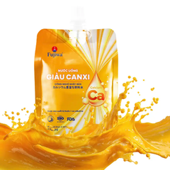 Lốc 24 túi nước uống giàu canxi Fujiwa vị cam 270ml