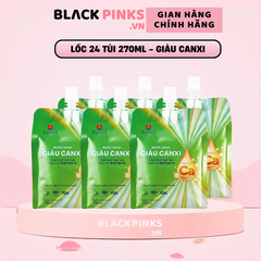 Lốc 24 túi nước uống giàu canxi Fujiwa vị chanh 270ml