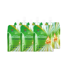 Lốc 24 túi nước uống giàu canxi Fujiwa vị chanh 270ml