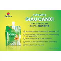 Lốc 24 túi nước uống giàu canxi Fujiwa vị chanh 270ml