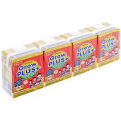 Lốc 4 hộp Sữa bột pha sẵn GrowPlus+ Đỏ 110ml (cho trẻ từ 1-3 tuổi)