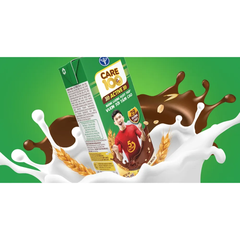Lốc 4 hộp sữa cacao lúa mạch Care 100 Active 180ml