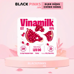 Lốc 4 hộp sữa chua Vinamilk trái cây/dâu/lựu đỏ ít đường/nếp cẩm/trân châu đường đen 100g