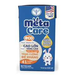 Lốc 4 hộp sữa non pha sẵn Nutricare MetaCare Eco 110ml