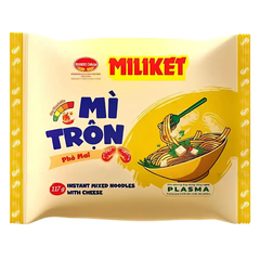 Lốc 5 gói mì trộn Miliket vị phô mai/kebab/carbonara/cà ri/kim chi gói 117g