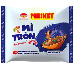 Lốc 5 gói mì trộn Miliket vị phô mai/kebab/carbonara/cà ri/kim chi gói 117g
