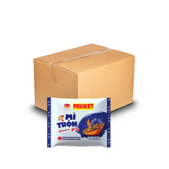 Lốc 5 gói mì trộn Miliket vị phô mai/kebab/carbonara/cà ri/kim chi gói 117g