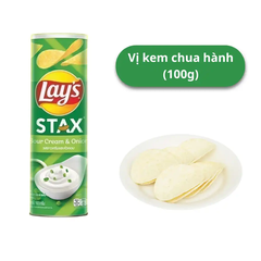Lốc 5 hộp snack khoai tây Lay's Stax vị kem chua hành 100g