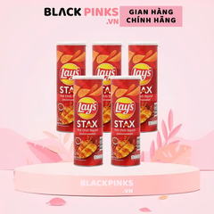 Lốc 5 hộp snack khoai tây Lay's Stax vị mực sốt cay 100g