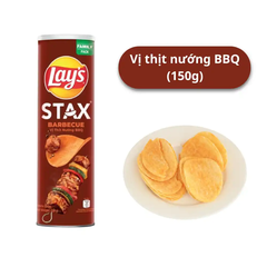 Lốc 5 hộp snack khoai tây Lay's Stax vị thịt nướng BBQ 150g