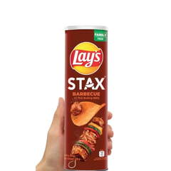 Lốc 5 hộp snack khoai tây Lay's Stax vị thịt nướng BBQ 150g