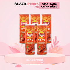 Lốc 5 hộp snack khoai tây Lay's Stax vị tôm hùm nướng 100g
