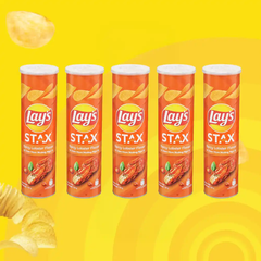 Lốc 5 hộp snack khoai tây Lay's Stax vị tôm hùm nướng 155g