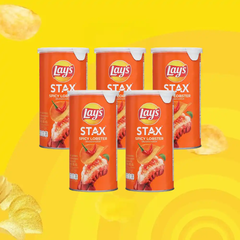 Lốc 5 hộp snack khoai tây Lay's Stax vị tôm hùm nướng 65g