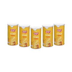 Lốc 5 hộp snack khoai tây Lay's Stax vị tự nhiên 65g