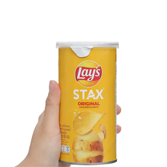 Lốc 5 hộp snack khoai tây Lay's Stax vị tự nhiên 65g