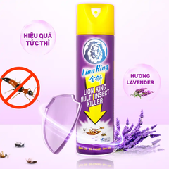 Lốc 6 chai bình xịt ruồi muỗi côn trùng Lion King 600ml