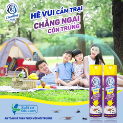 Lốc 6 chai bình xịt ruồi muỗi côn trùng Lion King 600ml