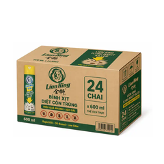 Lốc 6 chai bình xịt ruồi muỗi Lion King 600ml
