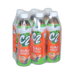 Lốc 6 chai hồng trà C2 vị đào 455ml