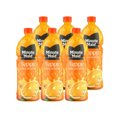 Lốc 6 chai nước cam có tép Teppy Minute Maid 327ml
