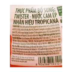 Lốc 6 chai nước cam ép Twister 1L