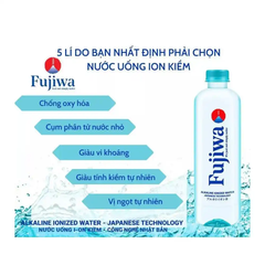 Lốc 6 chai nước ion kiềm cao cấp Fujiwa 1.25L