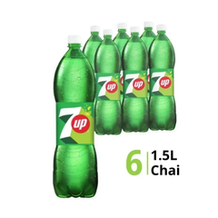 Lốc 6 chai nước ngọt 7Up 1.5L