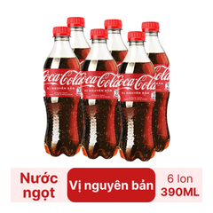 Lốc 6 chai nước ngọt Coca Cola 390ml