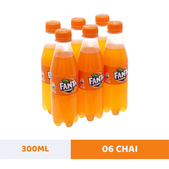 Lốc 6 chai nước ngọt Fanta hương cam 300ml