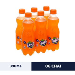 Lốc 6 chai nước ngọt Fanta cam 390ml
