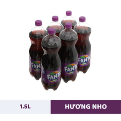 Lốc 6 chai nước ngọt Fanta nho 1.5L