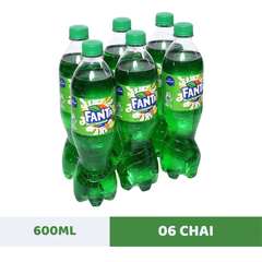 Lốc 6 chai nước ngọt Fanta soda kem 600ml