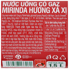 Lốc 6 chai nước ngọt Mirinda xá xị 1.5L