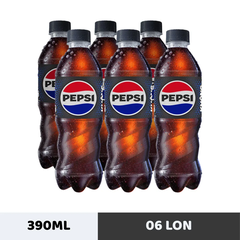 Lốc 6 chai nước ngọt Pepsi không calo 390ml