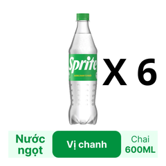 Thùng 24 chai nước ngọt Sprite chanh 600ml