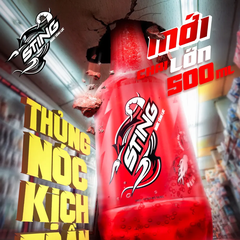 Lốc 6 chai nước tăng lực Sting hương dâu 500ml